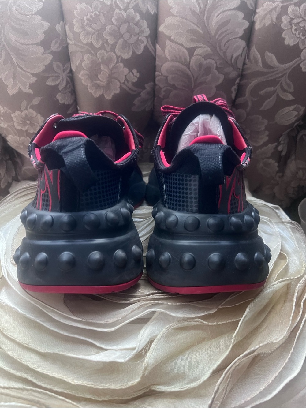 Christian Louboutin Black and Red Men's Sneakers